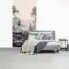 Mistig - Berglandschap - Illustratie fotobehang vinyl groot -slaapkamer