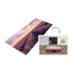 Landschap - Lavendelveld - Paars Keukenloper - keukenmat middel -3d