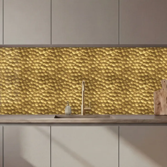 Metaal - Dynamisch - Goud keuken achterwand 2 middel 871 zz_3dshopping