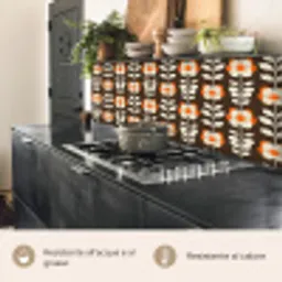 Bloemen - Retro - Bruin keuken achterwand 2 middel 871 -usp_IT