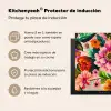 Bloemen - Kleurrijk - Roze Inductie beschermer vinyl 3mm middel -zzzzzzusp-haakje_ES