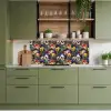 Viooltjes - Paars - Geel - Groen keuken achterwand 2 middel 871 -sfeer3