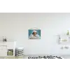 Teckel - Bad - Schuim - Waterdruppels textielposter latten blank klein -kinderkamer