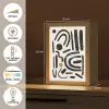 Abstract - Kunst - Vormen - Zwart Light Box met kabel (Tafellamp) klein -USP_NL