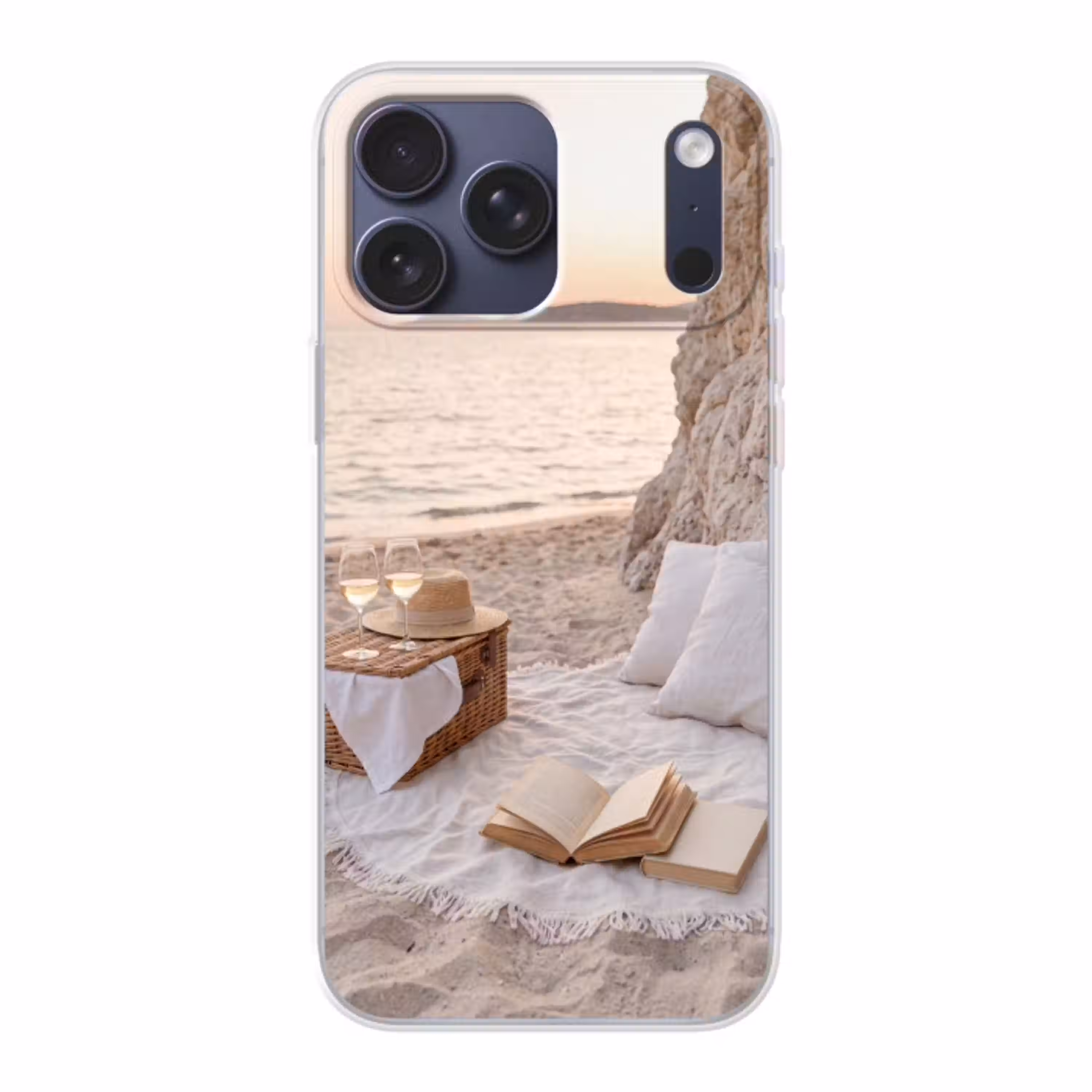 Strand - Picknick - Zonsondergang - Zomer - Natuur Telefoonhoesje iPhone 17 Pro Max klein -3d