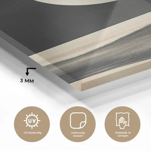 Maan - Cirkel - Goud plexiglas 5mm klein -sfeer2