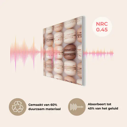 Macarons - Beige - Bruin PET vilt klein -USP_NL