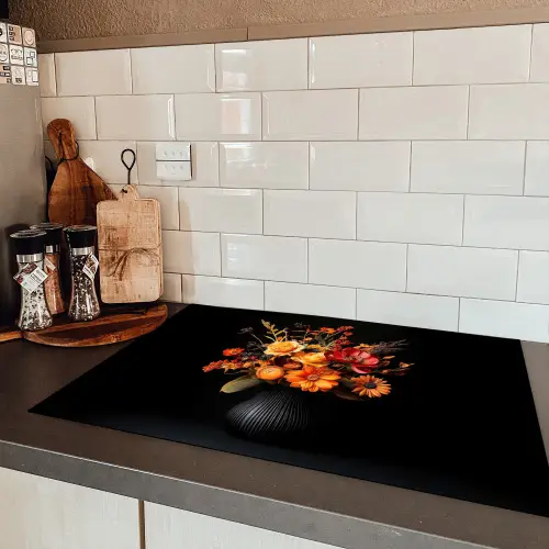 Herfst - Boeket - Oranje Inductie beschermer vinyl 3mm klein -sfeer3