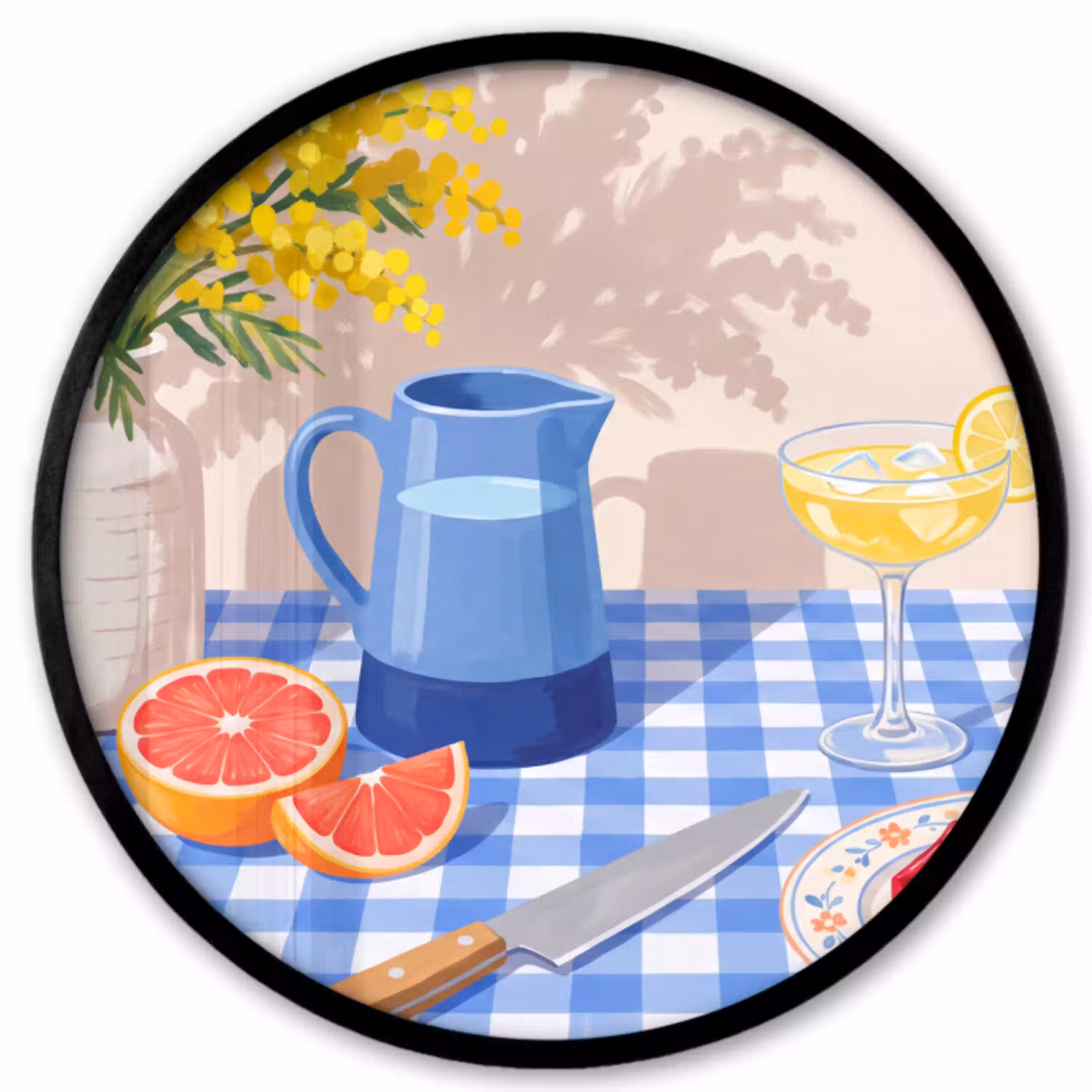 Eten - Fruit - Zomer Fotolijst rond zonder passe partout klein -3d