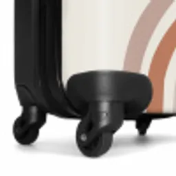 Ruwe regenboog naturel NBS - Handbagage koffer - Kinderen Unisex middel -wiel