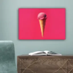 Schepijs - Roze - Hoorntje canvas 2cm klein -sfeer4