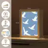 Vogels - Wit - Patroon Light Box met kabel (Tafellamp) klein -USP_FR