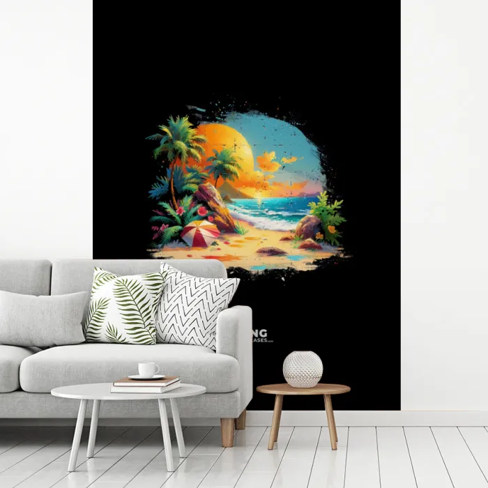 Exotische muurschildering fotobehang vinyl groot -woonkamer