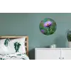 Aster - Paars - Bloem - Blaadjes Wandcirkel aluminium klein -slaapkamer