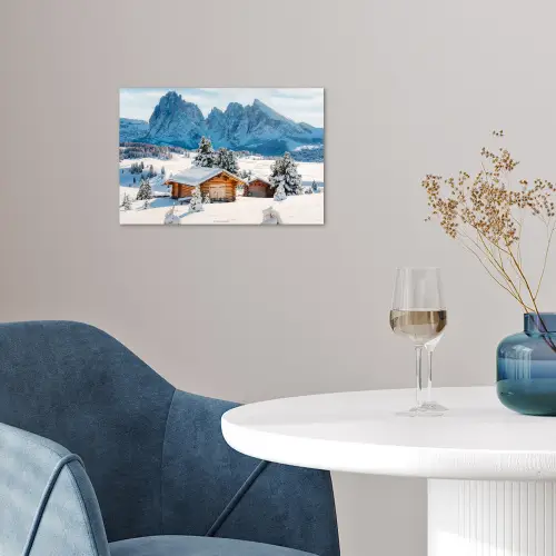 Landschap - Winter - Sneeuw poster papier klein -sfeer3