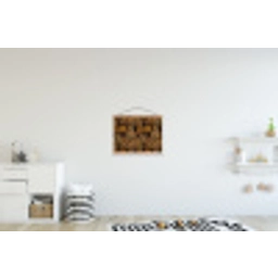 Bomen - Patroon - Bruin textielposter latten blank klein 122 -kinderkamer