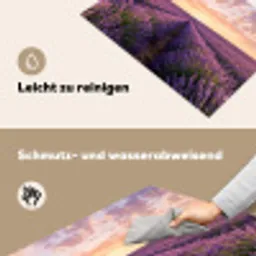 Landschap - Lavendelveld - Paars Inductie beschemer met haakjes klein -ky-schoon-de