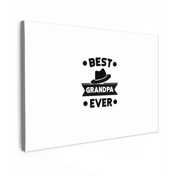 Opa - Quotes - Best grandpa ever - Spreuken canvas 2cm klein -z3d