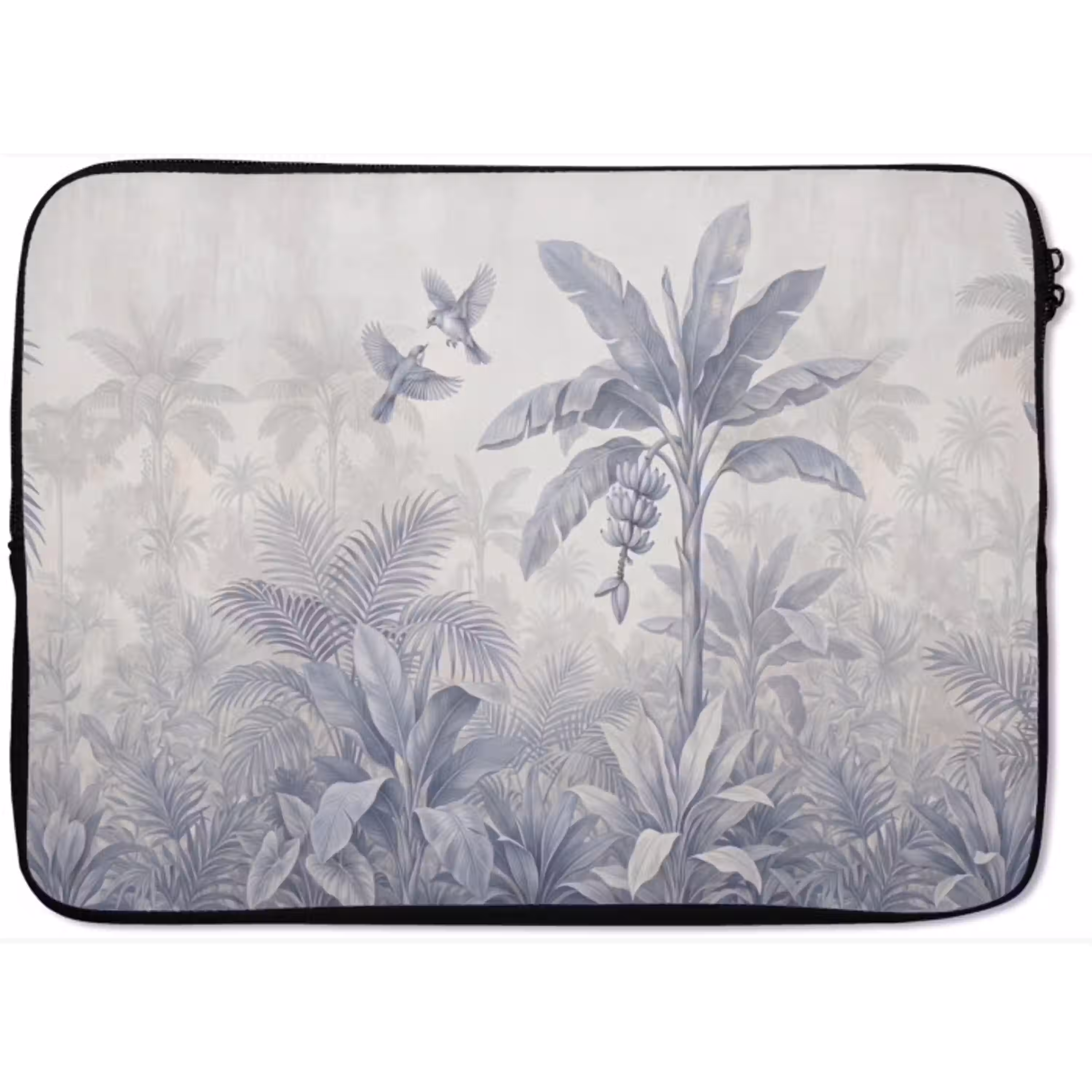 Natuur - Vogel - Jungle - Illustratie - Blauw laptophoes neopreen klein -zkaufland3dotto