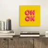Oh ok - 3D - Geel - Roze aluminium wit klein -sfeer1
