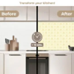 Patroon - Subtiel - Geel keuken achterwand 2 middel 871 -voor-na2_UK