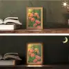 Bloemenveld - Zonnestralen - Oranje Light Box met kabel (Tafellamp) klein -sfeer3