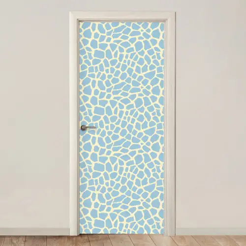 Giraf - Modern - Blauw deurposter klein 289 -3d_beige