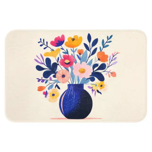 Vaas - Bloemen - Boeket Badmat klein -3d