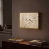 Vogels - Bloesemtak - Bloemen - Oranje Light Box met batterij (Wandlamp) middel -sfeer1
