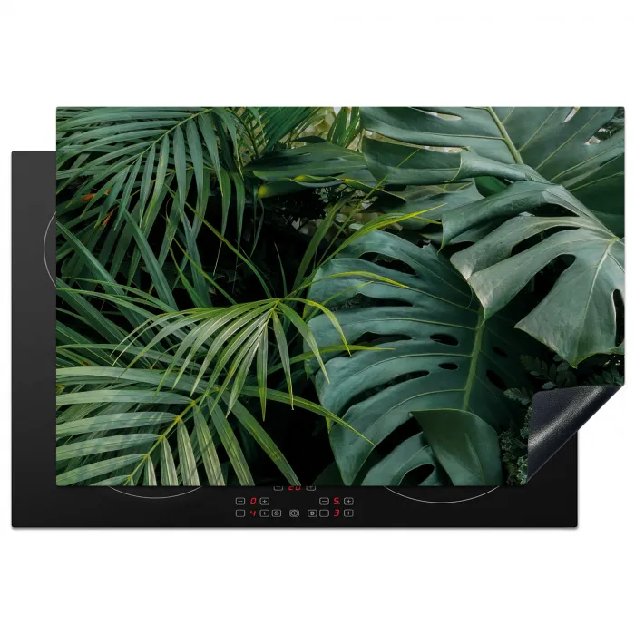 Planten - Jungle - Bladeren - Tropisch Inductie beschermer vinyl 3mm klein -3d