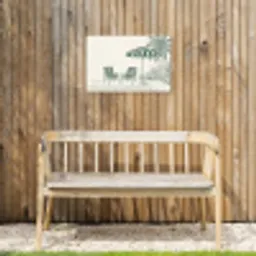 Terras - Illustratie - Groen Tuinposter op houten frame 2 cm dik klein -sfeer4