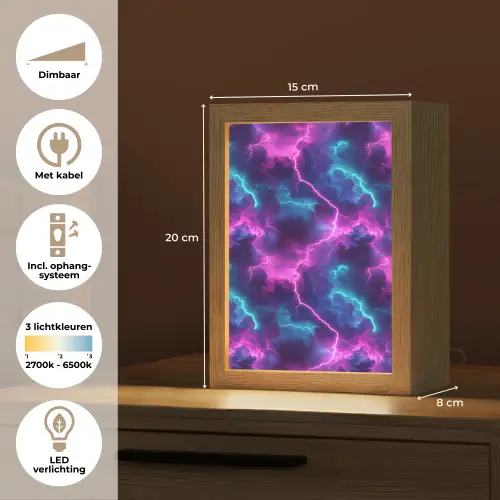 Elektrisch - Neon - Lucht Light Box met kabel (Tafellamp) klein 925 -USP_NL