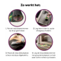 Papagaai - Hibiscusbloemen - Kleurrijk Inductie beschermer vinyl 3mm klein -zzzzzzz-cc-werking