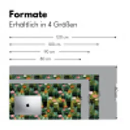 Katten - Bloemen - Kleurrijk Muismat XXL klein 681 -ysfeer5_duits