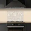 Bloemen - Steel - Blaadjes keuken achterwand spatscherm klein 900 -sfeer1