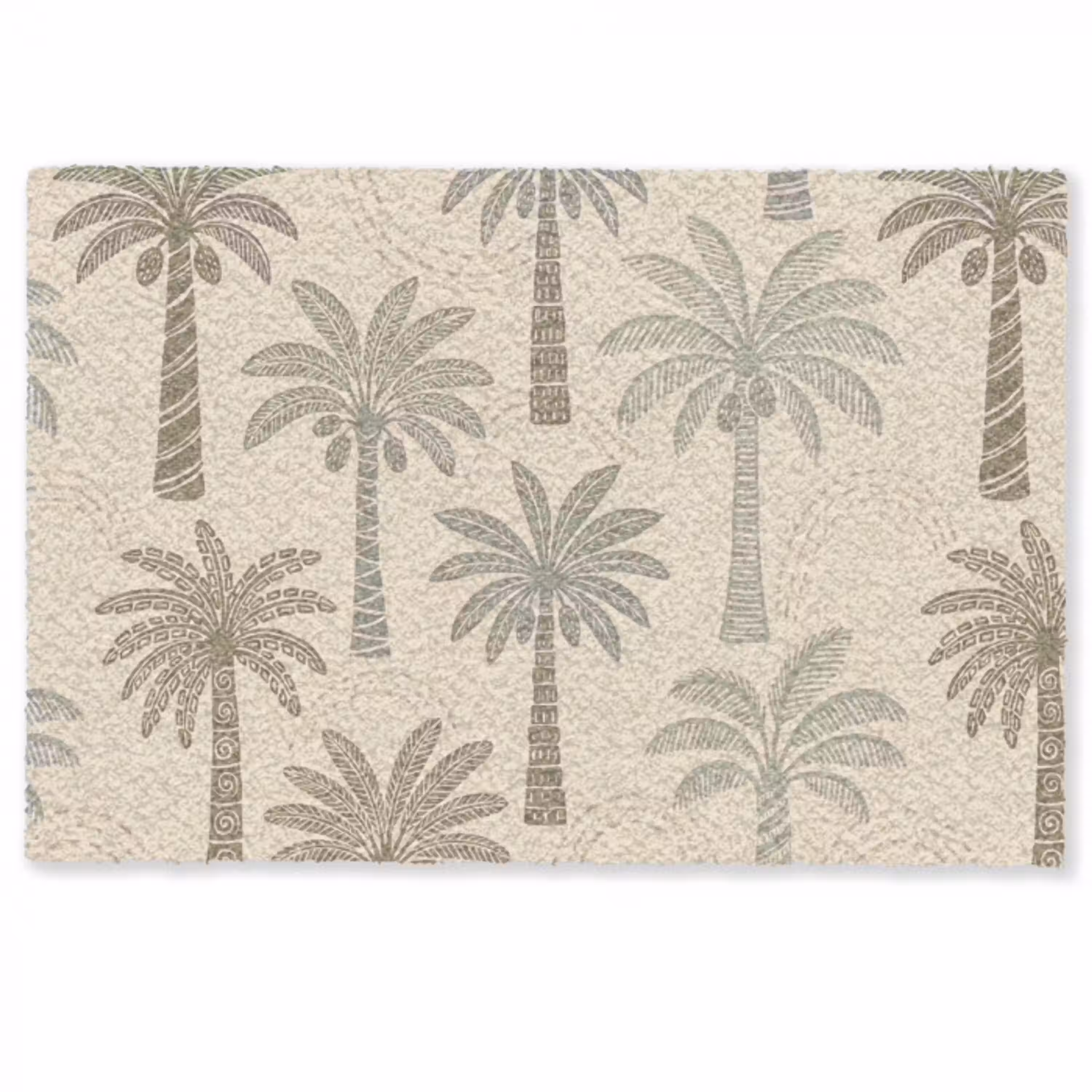 Palmbomen - Patroon - Tropisch - Beige Deurmat klein -zkaufland3d