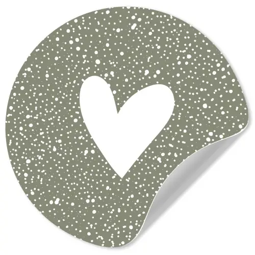 Hart - Design - Liefde Wandcirkel behangsticker klein -3d