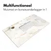 Marmer - Kalk - Goud - Luxe - Marmerlook - Wit Muismat XXL klein -sfeer4