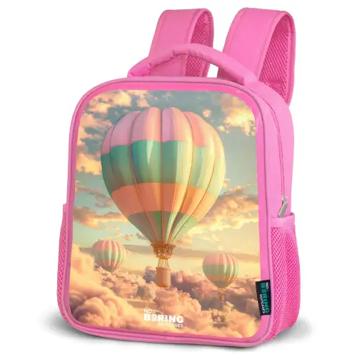 Pastel skyliner Kinderrugzak - Roze middel -schuin