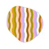 lijnen - Golven - Pastelkleuren - Patroon Wandcirkel Organisch Forex 3mm klein -3d