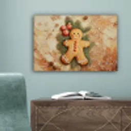 Kerstmis - Koekje - Poppetje - Speculaas canvas 2cm klein -sfeer4