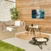 Bos - Water - Eenden - Mistig Tuinposter op houten frame 2 cm dik klein -sfeer2