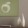 Lijntekening - Appel - Olijfgroen - Blaadje PET vilt klein -sfeer6_closeup