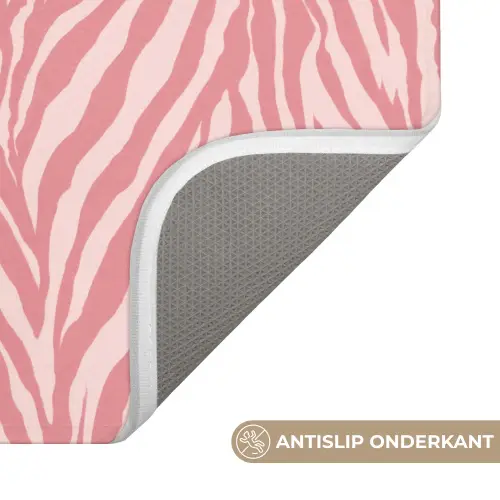 Zebra - Print - Roze WCmat klein 1009 -USP_AntislipNL