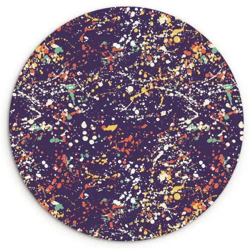 Spat - Abstract - Stippen Wandcirkel kunststof plaat 5mm dik klein 188 -3d
