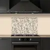 Abstract - Beige - Patroon - Donkerbruin keuken achterwand spatscherm klein 900 -sfeer1