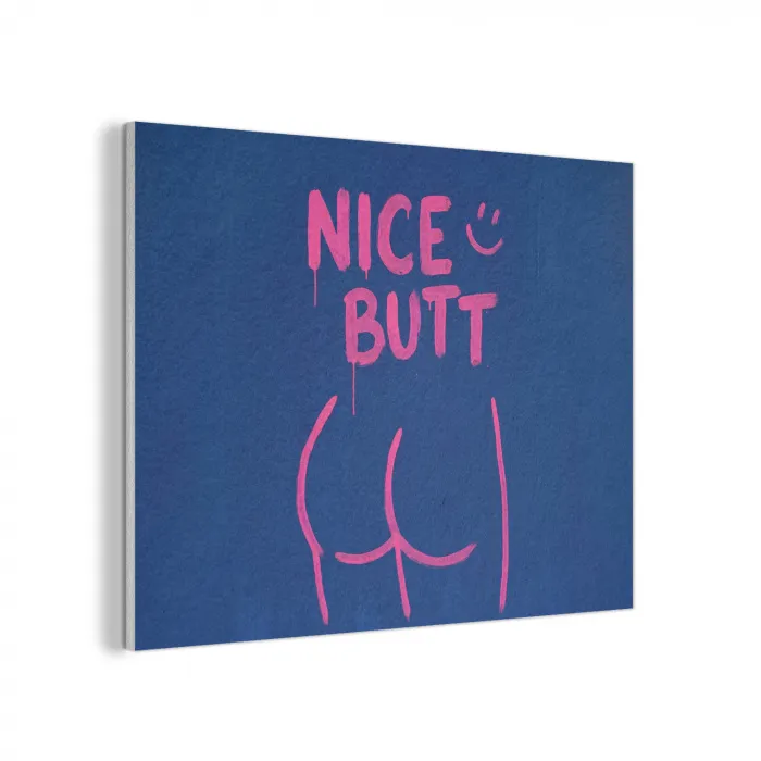 Brutaal - Grappig - Blauw PET vilt klein -3d