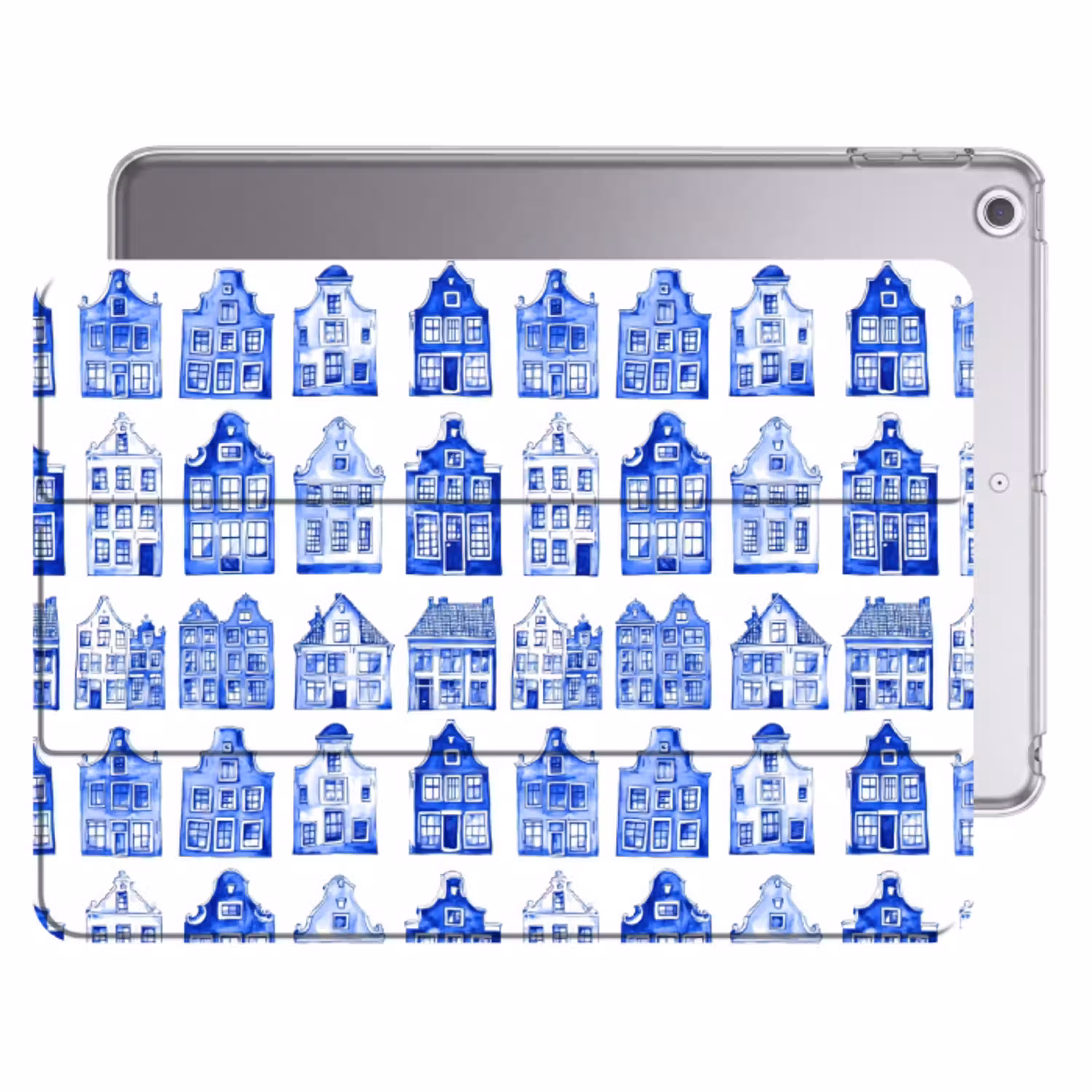 Patroon - Huizen - Blauw Apple iPad 2017 middel 1172 -threedimensional_3d_global