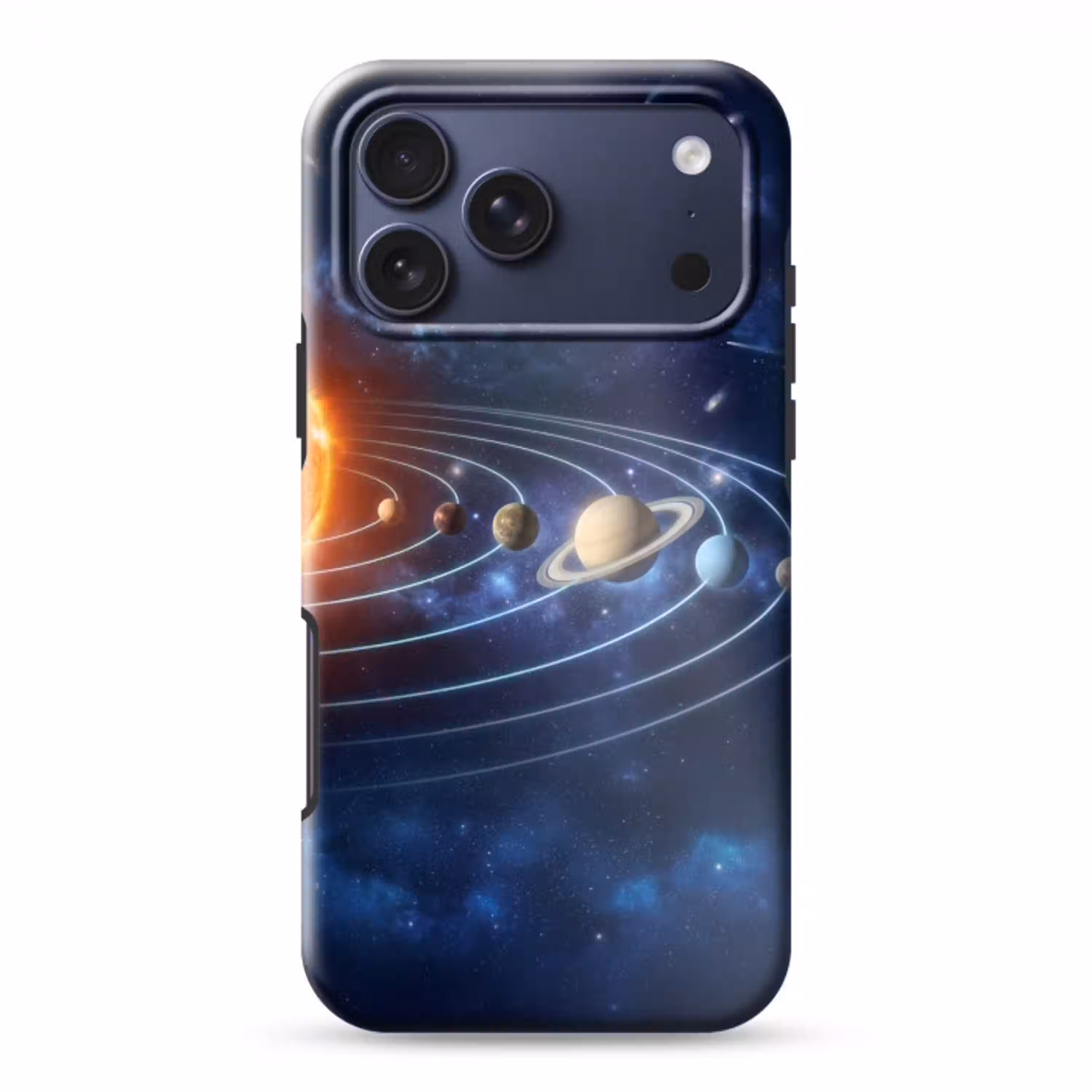 Ruimte - Zonnestelsel - Blauw Toughcase MagSafe Apple iPhone 17 Pro Max klein -3d