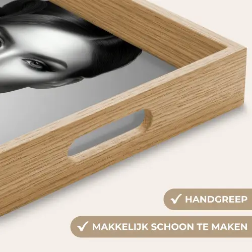 Vrouw - Lolly - Zwart Dienblad Rechthoek middel -USP_HandgreepNL